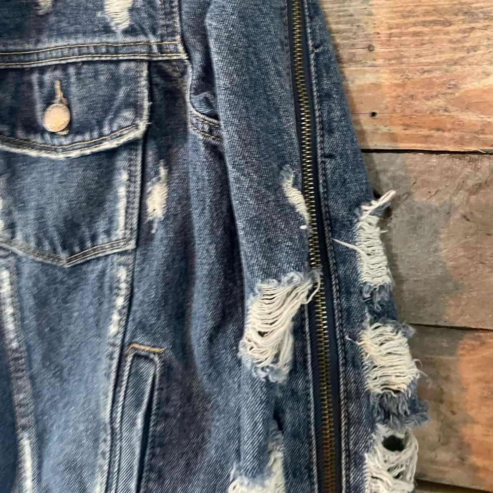 Distressed Denim Jacket - Picture 6 of 6